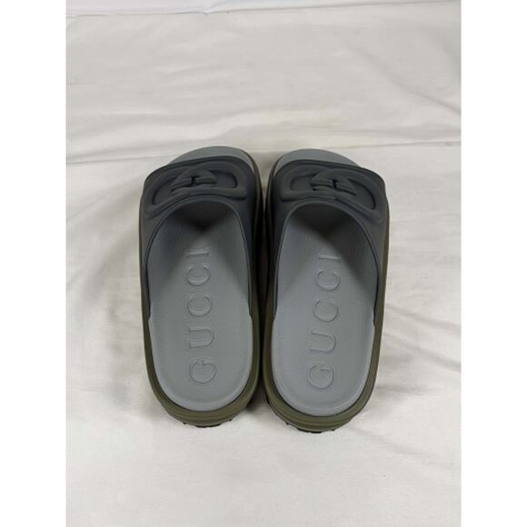 Gucci Interlocking G Slide \'Dark Grey. Khaki\' SZ 6.5 SPB JA-368397 main image 8